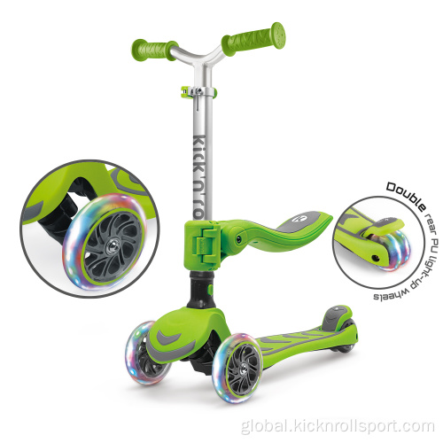 Led Portable Flash Light Safety Stand Up Footed Kick Child Mobility Scooter Factory